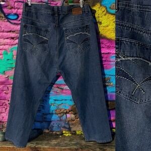 VTG Phat Farm Mens Denim Jeans Straight Leg Y2K Hip Hop Baggy Grunge‎ W42 34L